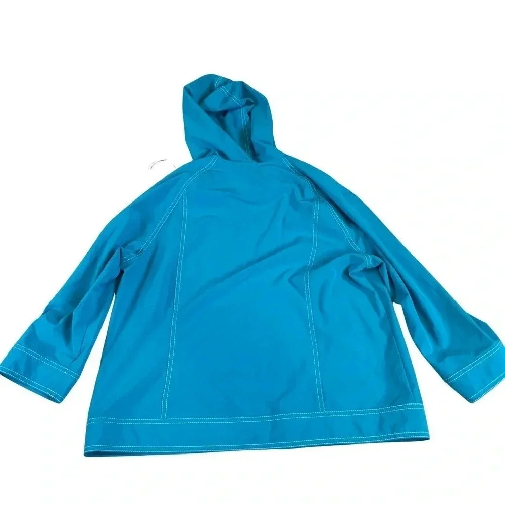 Zenergy by Chico's Windbreaker Jacket/Lightweight/Hooded/size 1 - Picture 2 of 4